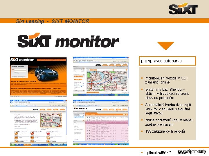 Sixt Leasing - SIXT MONITOR pro správce autoparku § monitorování vozidel v CZ i