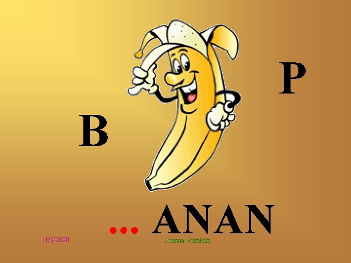 P B 11/2/2020 . . . ANAN Joanna Sokalska 