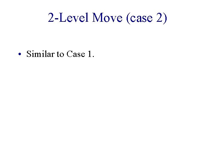 2 -Level Move (case 2) • Similar to Case 1. 