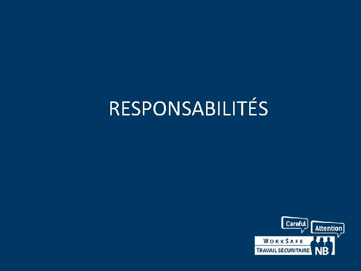 RESPONSABILITÉS 