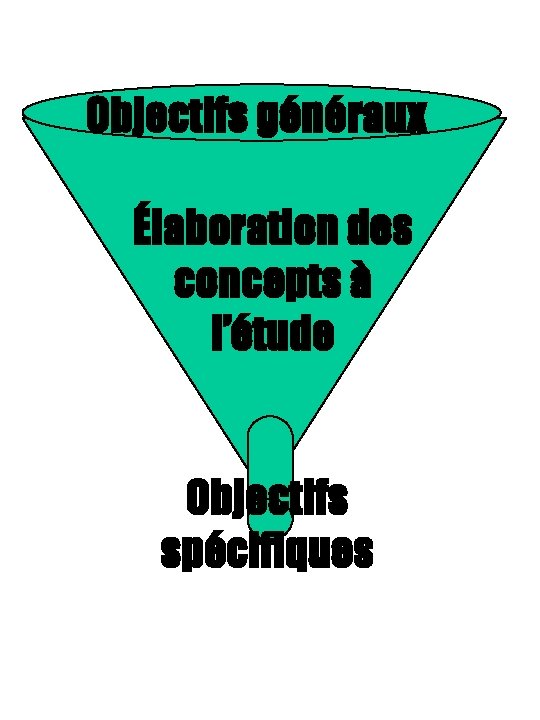 Objectifs généraux Élaboration des concepts à l’étude Objectifs spécifiques 