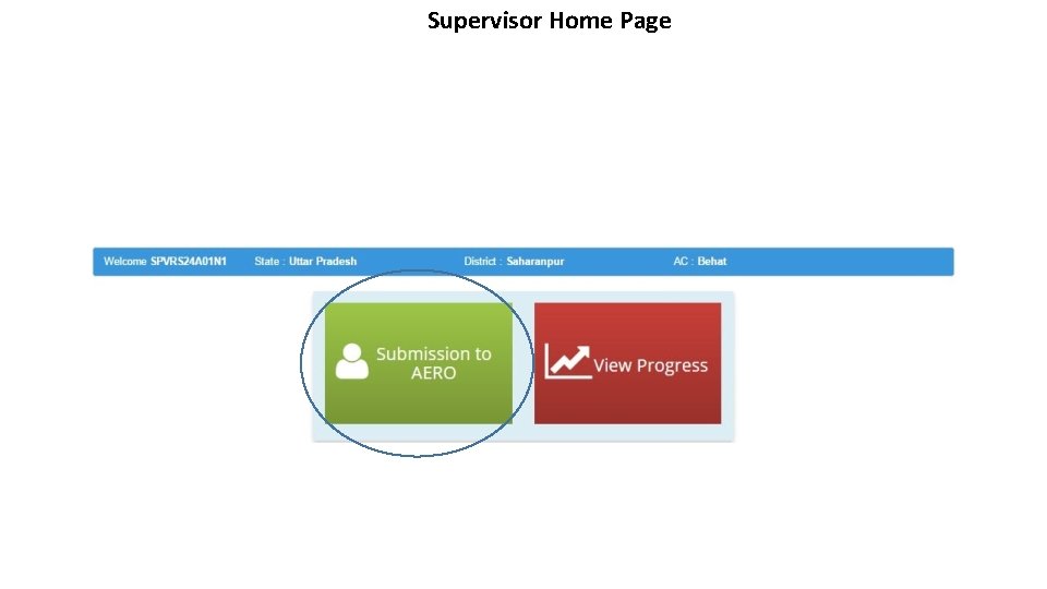 Supervisor Home Page 