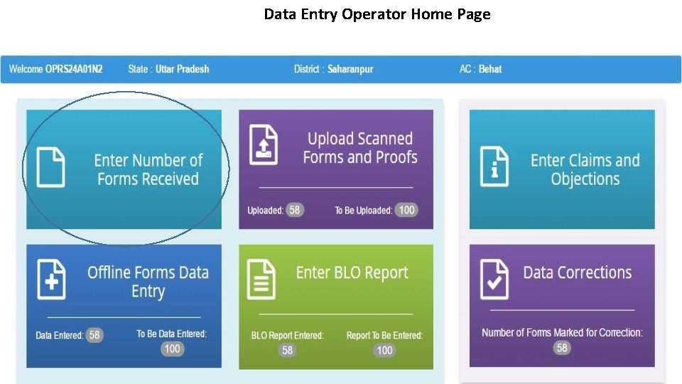 Data Entry Operator Home Page 