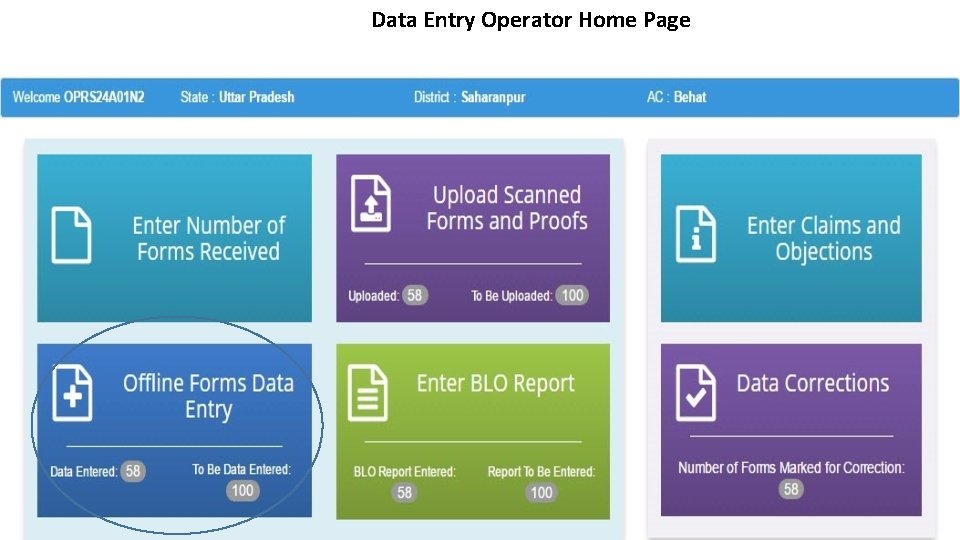 Data Entry Operator Home Page 