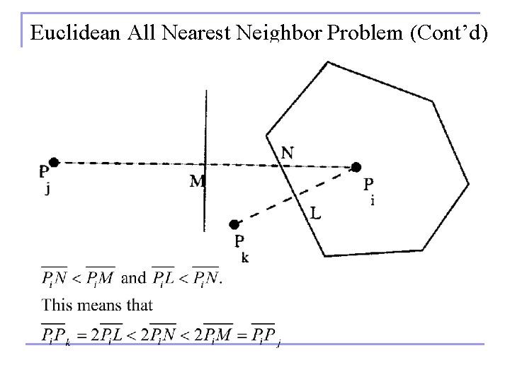 Euclidean All Nearest Neighbor Problem (Cont’d) 