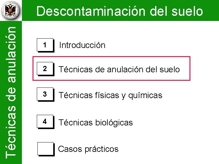 almacenamiento solidific/estabiliz protección sup. pantallas sellado vitrificación incineración pirolisis Técnicas de anulación Descontaminación del