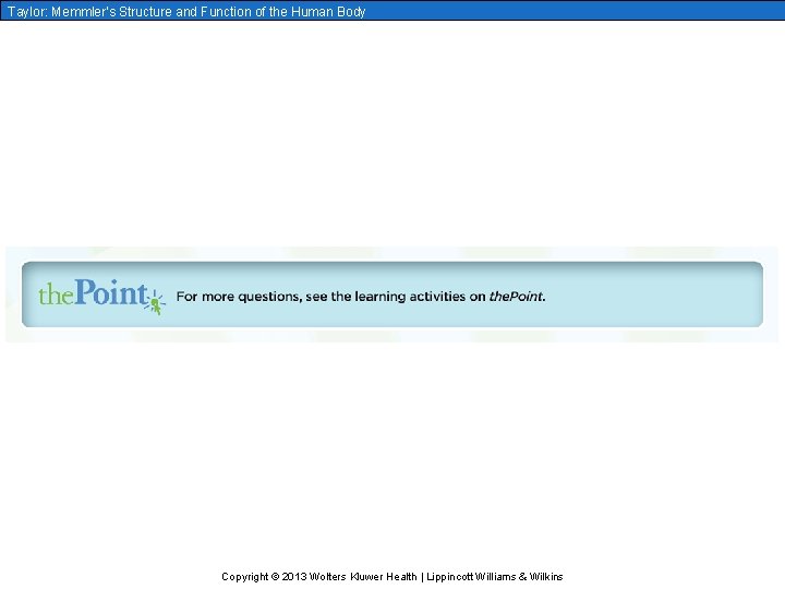 Taylor: Memmler’s Structure and Function of the Human Body Copyright © 2013 Wolters Kluwer