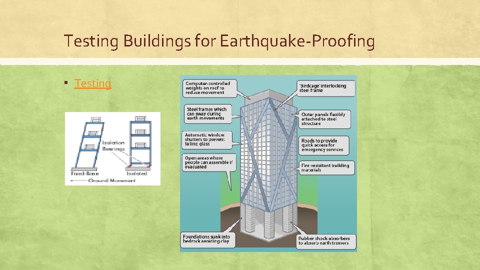 Testing Buildings for Earthquake-Proofing ▪ Testing 