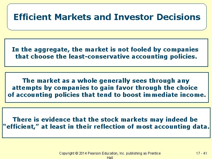 Efficient Markets and Investor Decisions In the aggregate, the market is not fooled by