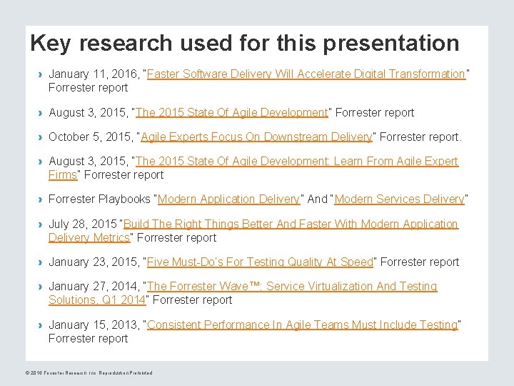 Key research used for this presentation › January 11, 2016, “Faster Software Delivery Will