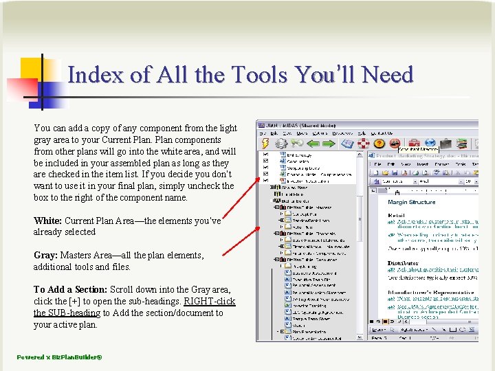 Index of All the Tools You’ll Need You can add a copy of any