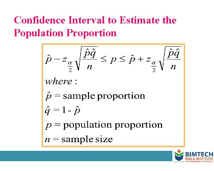 Confidence Interval to Estimate the Population Proportion 