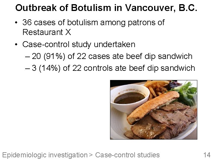 Outbreak of Botulism in Vancouver, B. C. • 36 cases of botulism among patrons