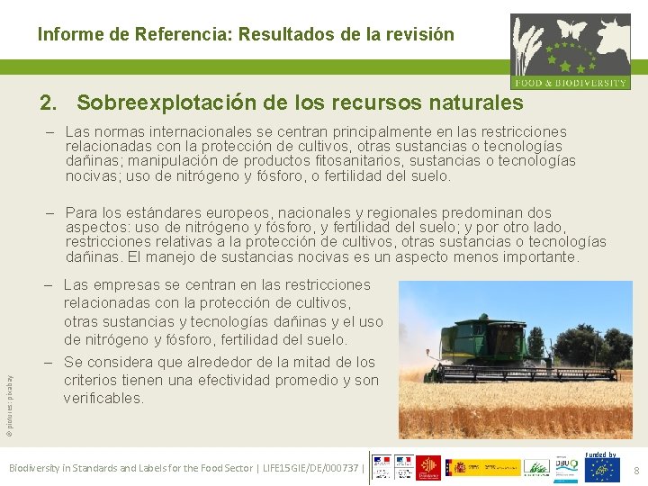 Informe de Referencia: Resultados de la revisión 2. Sobreexplotación de los recursos naturales –