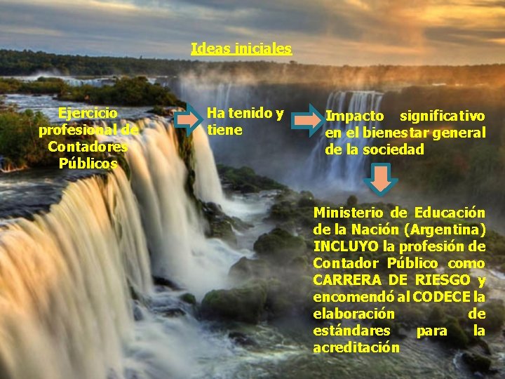 Ideas iniciales Ejercicio profesional de Contadores Públicos Ha tenido y tiene Impacto significativo en