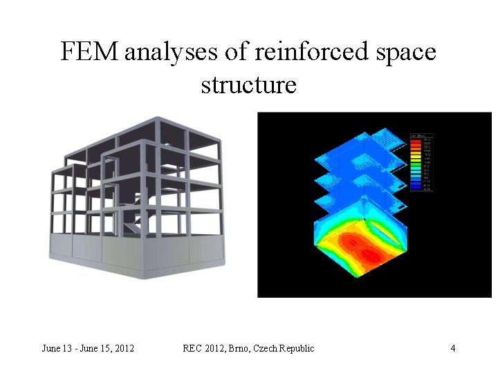 FEM analyses of reinforced space structure June 13 - June 15, 2012 REC 2012,