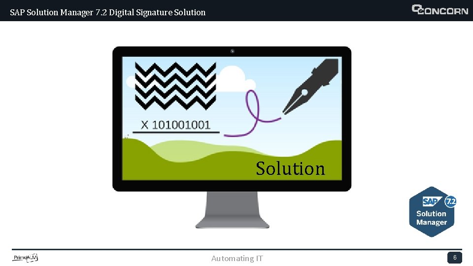 SAP Solution Manager 7. 2 Digital Signature Solution Automating IT 6 