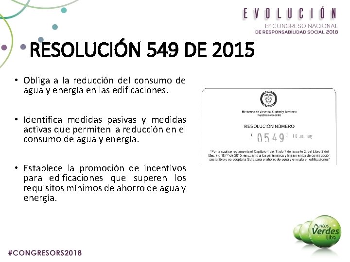 RESOLUCIÓN 549 DE 2015 • Obliga a la reducción del consumo de agua y