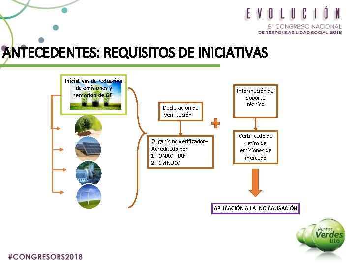 ANTECEDENTES: REQUISITOS DE INICIATIVAS Iniciativas de reducción de emisiones y remoción de GEI Declaración