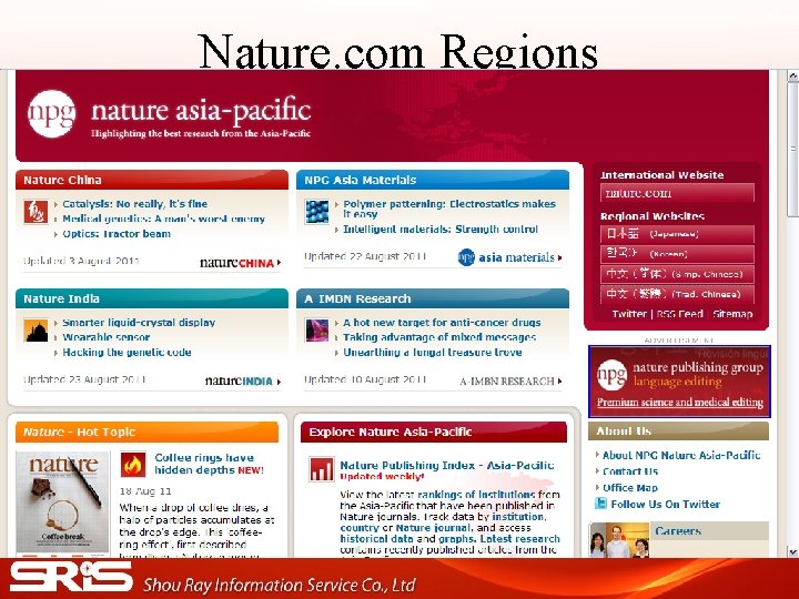 Nature. com Regions 