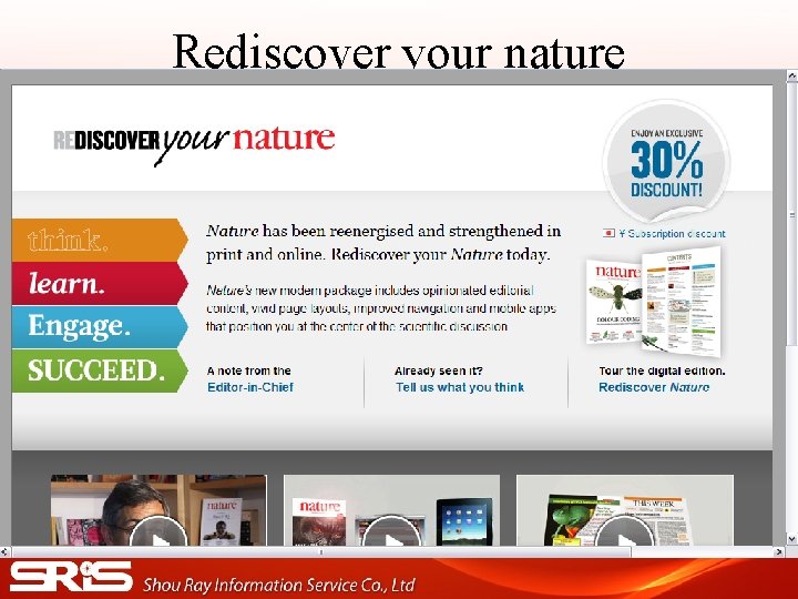 Rediscover your nature Rediscover your nature