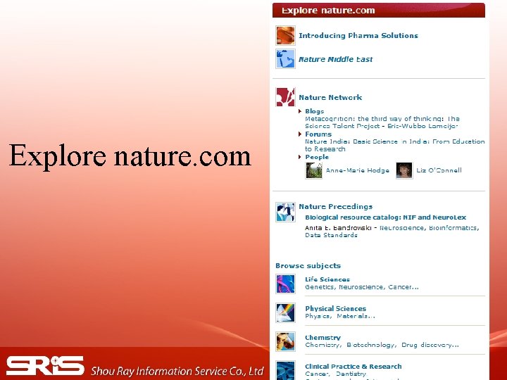Explore nature. com Explore nature. com