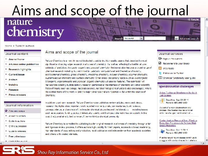 Aims and scope of the journal 