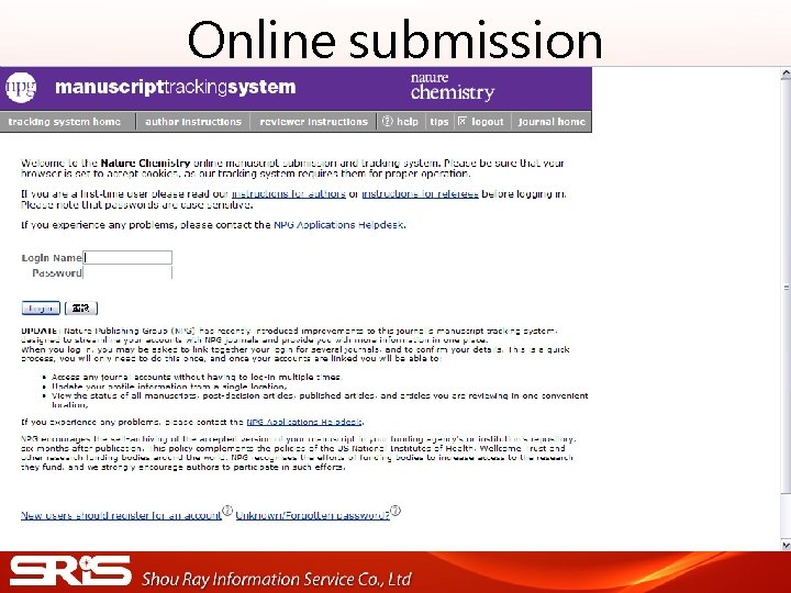 Online submission Online submission
