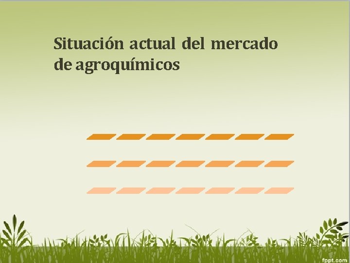 Situación actual del mercado de agroquímicos Factores determinantes Estrategias de comercialización Exoneraciones 