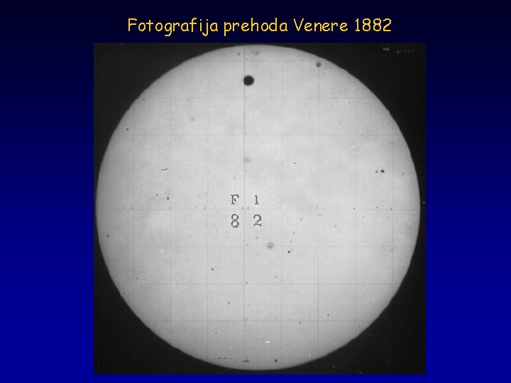 Fotografija prehoda Venere 1882 
