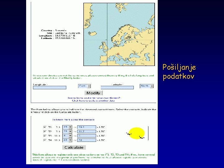 Pošiljanje podatkov 