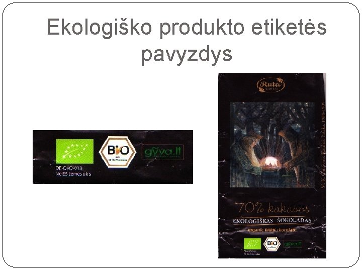 Ekologiško produkto etiketės pavyzdys 