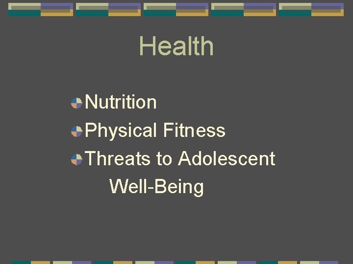 Health Nutrition Physical Fitness Threats to Adolescent Well-Being 