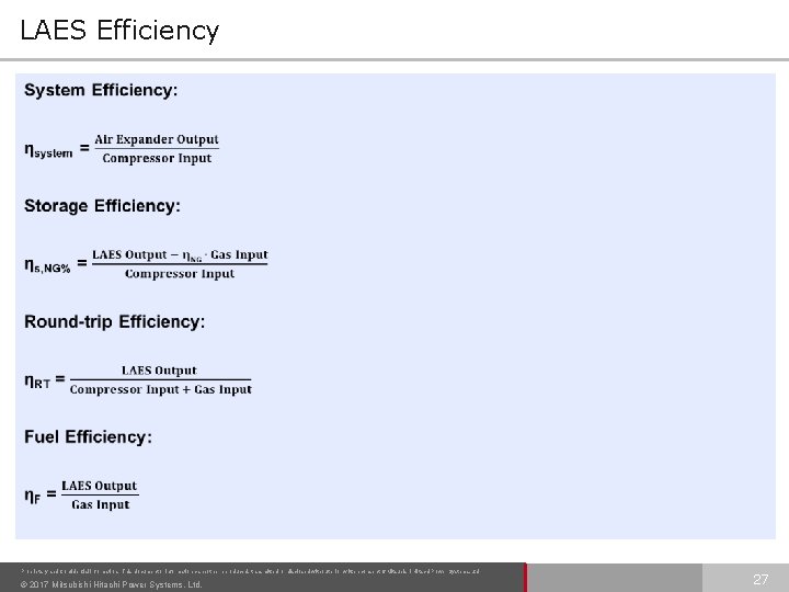 LAES Efficiency Proprietary and Confidential Information. This document or information cannot be reproduced, transmitted,