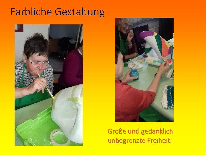 Farbliche Gestaltung Große und gedanklich unbegrenzte Freiheit. 