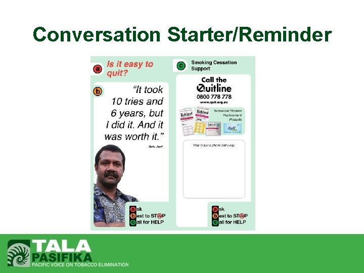 Conversation Starter/Reminder 