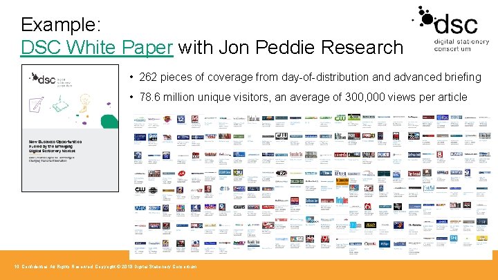 Example: DSC White Paper with Jon Peddie Research • 262 pieces of coverage from