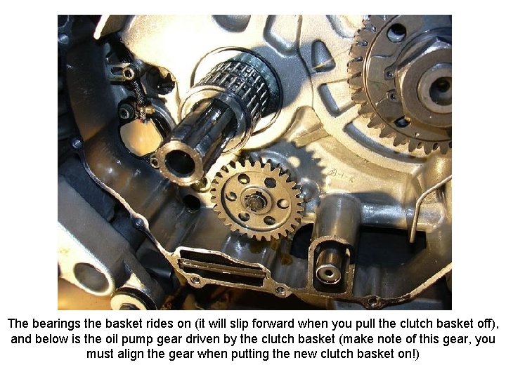 The bearings the basket rides on (it will slip forward when you pull the