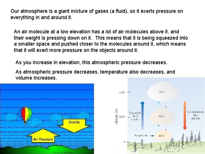 Our atmosphere is a giant mixture of gases (a fluid), so it exerts pressure