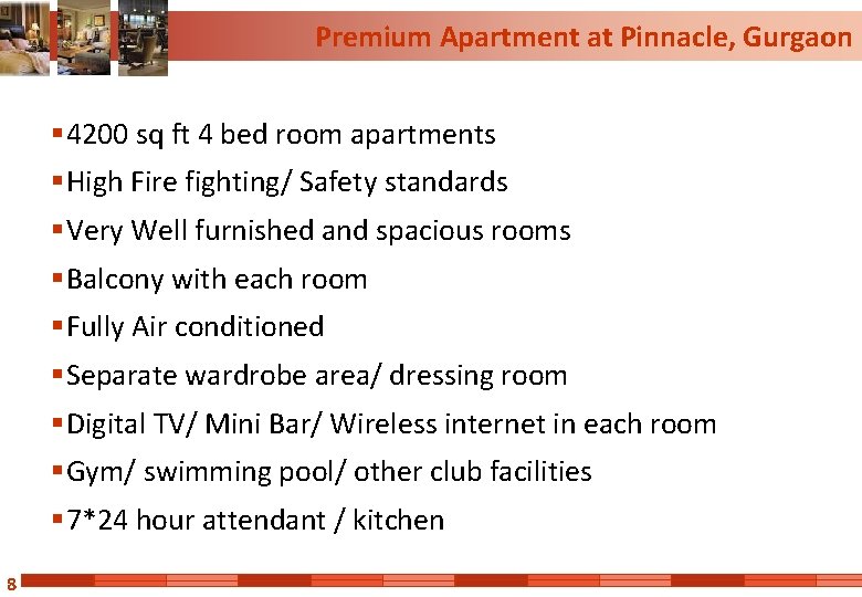 Premium Apartment at Pinnacle, Gurgaon § 4200 sq ft 4 bed room apartments §