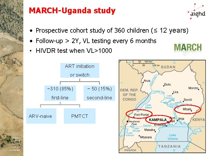 MARCH-Uganda study • Prospective cohort study of 360 children (≤ 12 years) • Follow-up