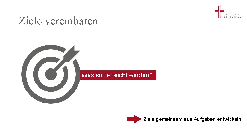 Ziele vereinbaren Was soll erreicht werden? Ziele gemeinsam aus Aufgaben entwickeln 