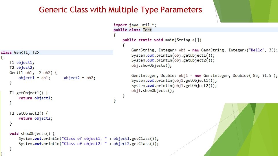 Generic Class with Multiple Type Parameters 