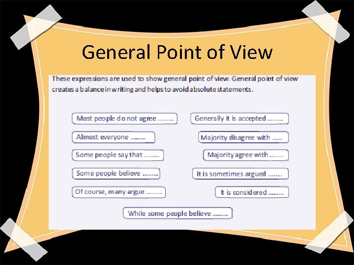 General Point of View 