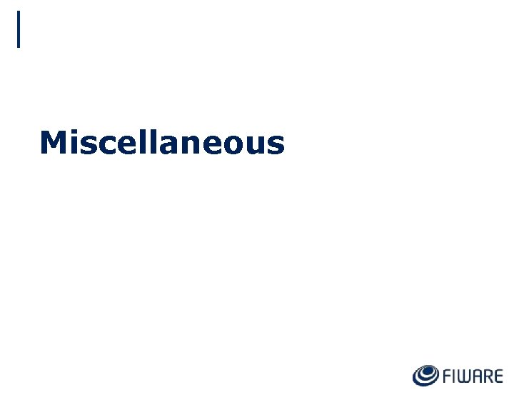 Miscellaneous 