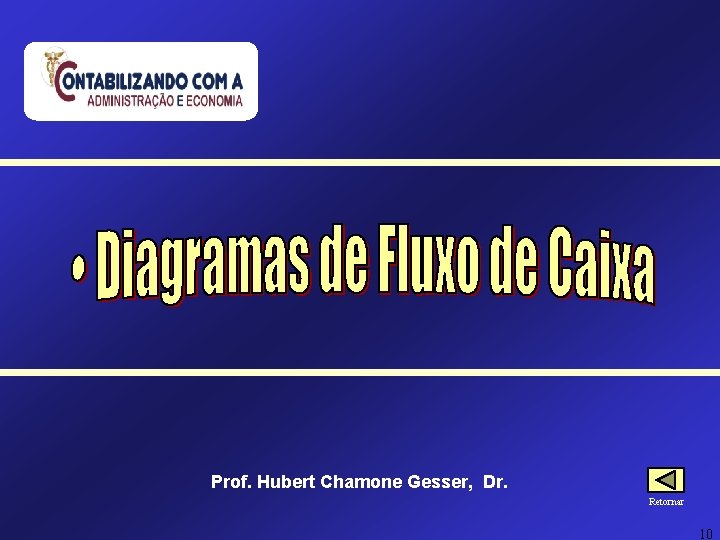 Prof. Hubert Chamone Gesser, Dr. Retornar 10 