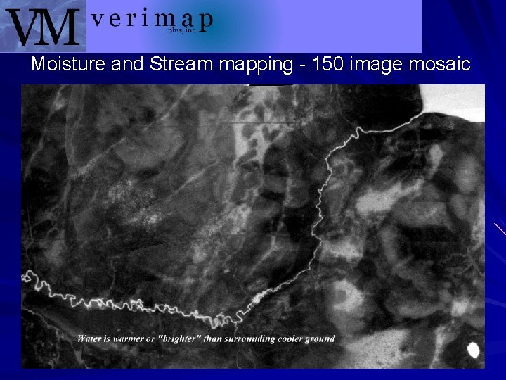 Moisture and Stream mapping - 150 image mosaic 