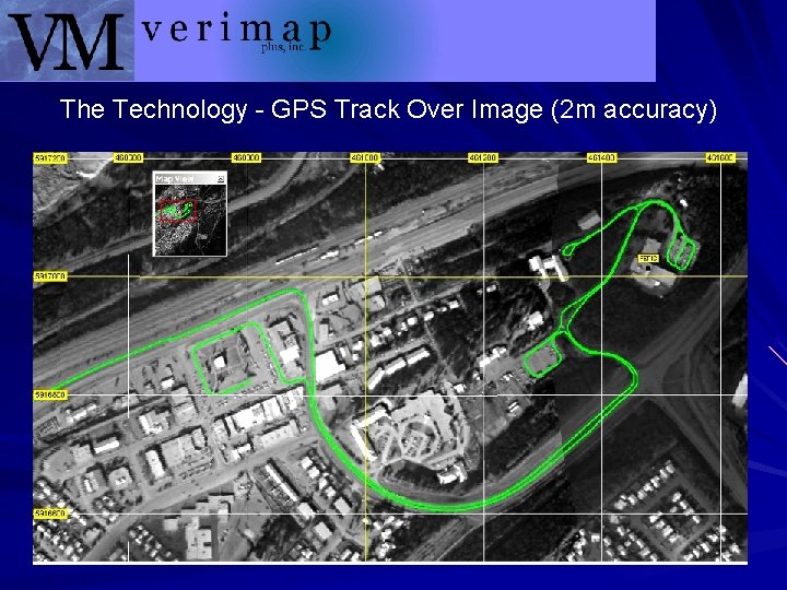 The Technology - GPS Track Over Image (2 m accuracy) 