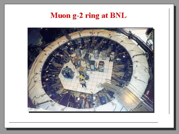 Muon g-2 ring at BNL g-2 