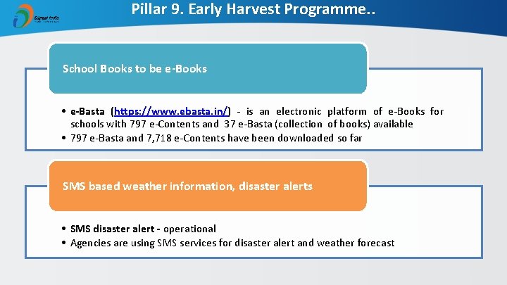 Pillar 9. Early Harvest Programme. . School Books to be e-Books • e-Basta (https: